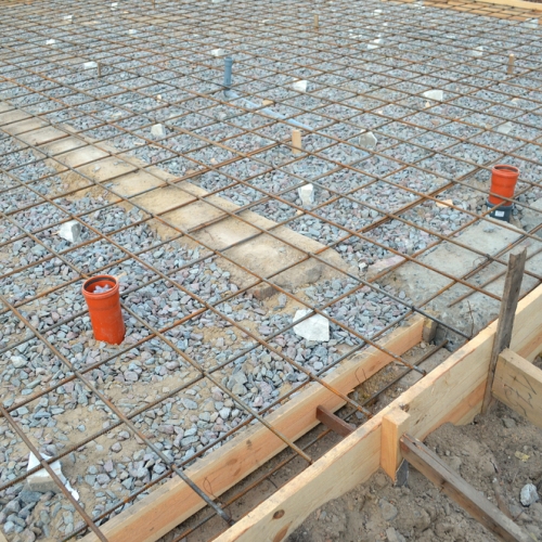 Fundament og sokkel arbejde der er blevet gjort klar 